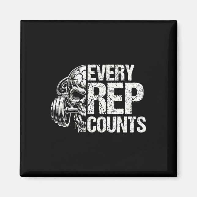 Aimant Chaque Rep Compte Weightlifter Bodybuilding Bodybu (Devant)