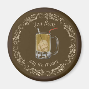 Aimant Char de bière racine or brun vieux mode
