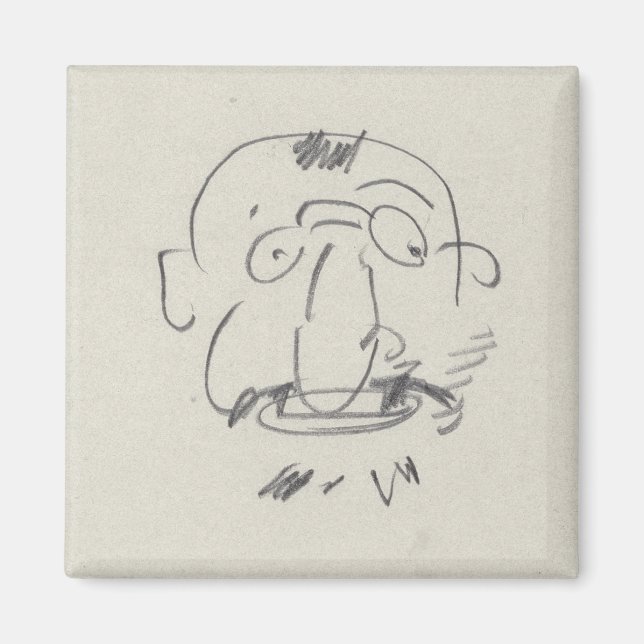 Aimant Charge de Lautrec par Lui-Meme (crayon sur papier) (Devant)