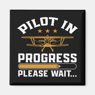 Aimant Chargement du pilote… Aviation de biplan vintage d
