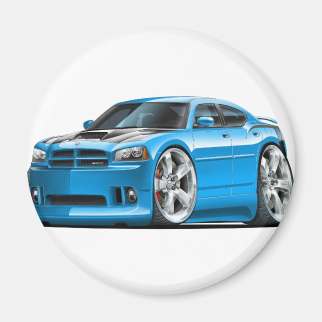 Aimant Chargeur Dodge Super Bee Blue Car (Devant)