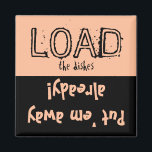 Aimant Chargez Unload FUNNY ! Lave-vaisselle<br><div class="desc">Un drôle de message à mettre sur votre lave-vaisselle pour vous dire si les plats sont sales ou propres. Une typographie amusante. Un grand cadeau pour le procrastinateur dans votre vie! Avec la couleur tendance 2024 de l'année "Peach Fuzz" #FFBE98.</div>