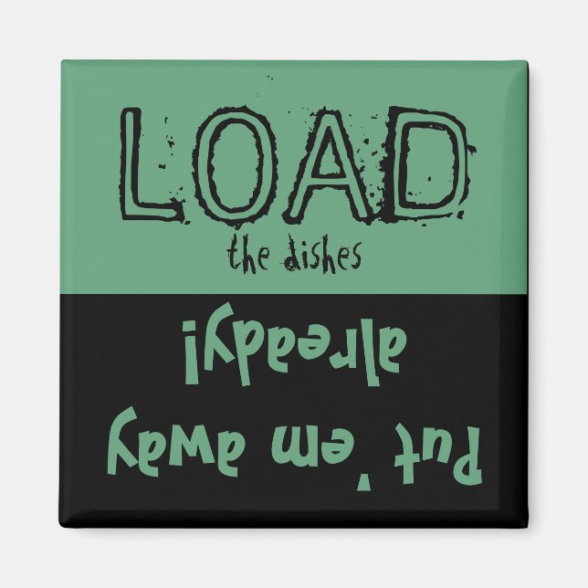Aimant Chargez Unload FUNNY ! Lave-vaisselle (Devant)