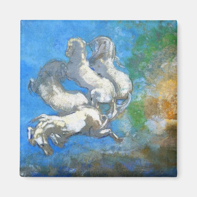 Aimant Chariot d'Apollon - par le Symboliste Odilon Redon (Devant)
