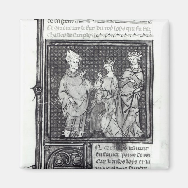 Aimant Charles III le Simple avec sa femme et son (Devant)