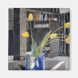 Aimant Charles Rennie Mackintosh - Tulipes jaunes