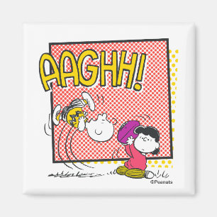 Aimant Charlie Brown et Lucy Football Comic Graphic