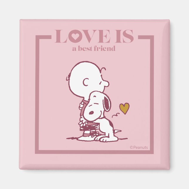 Aimant Charlie Brown & Snoopy - L'amour est un meilleur a (Devant)