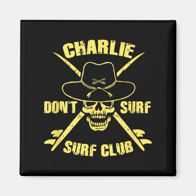 Aimant Charlie ne fait pas de surf (Devant)