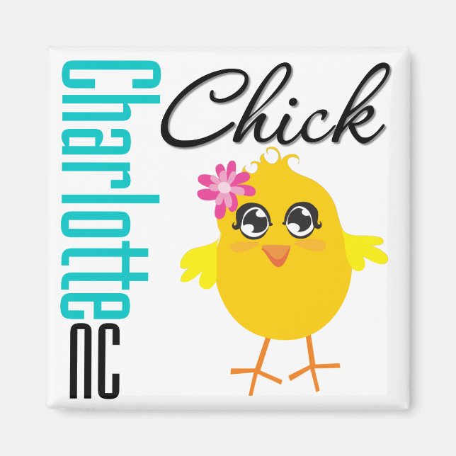 Aimant Charlotte NC Chick (Devant)