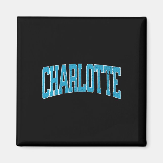 Aimant Charlotte Soccer Ville Vintage  (Devant)