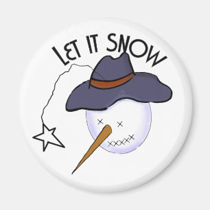 Aimant Charmant bonhomme de neige primitif de Noël