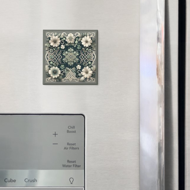 Aimant Charme floral du trèfle celtique (In situ (réfrigérateur))
