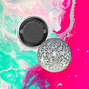 Aimant Charme rétro et rythmes funky - Boule Disco Vintag