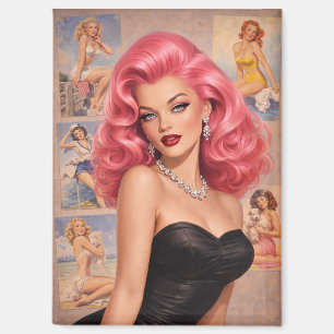 Aimant Charme Rose Pin-Up – Beauté Hollywood Vintage