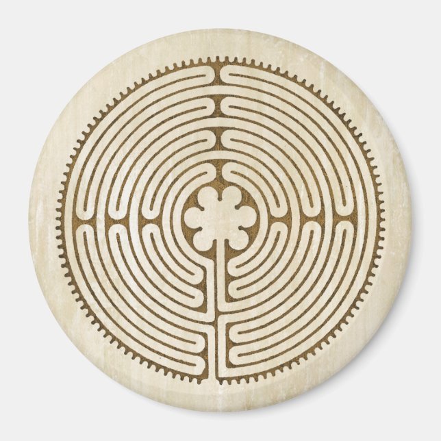 Aimant Chartres Labyrinthe - Symbole spirituel Antique 1 (Devant)