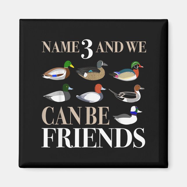 Aimant Chasse au canard Chasseurs de sauvagine Canard dif (Devant)