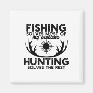 Aimant Chasse au cerf drôle de pêche et de chasse