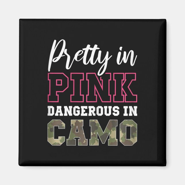 Aimant Chasse De Camo Drôle Pink Graphic Pour Les Femmes  (Devant)