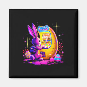 Aimant Chasse de Pâques Arcade - Bunny Gamer Rétro Style