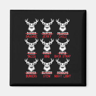 Aimant Chasse Drôle aux Cerfs Père Noël Tee Men Femmes Ch