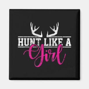Aimant Chasse Fille Chasse Comme Une Fille