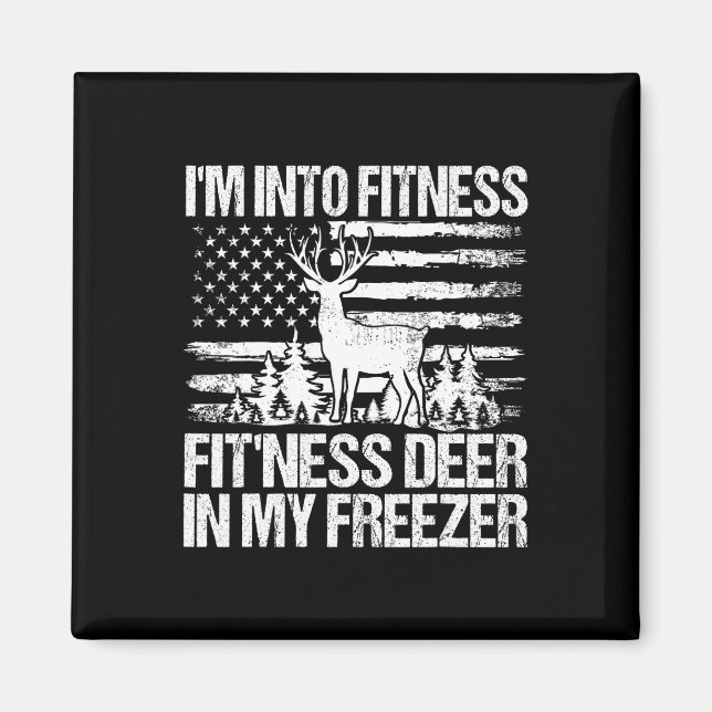 Aimant Chasse Je suis dans la condition physique Cerf dan (Devant)