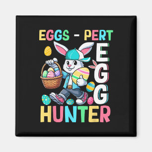 Aimant Chasseur de blagues drôles d'oeufs experts Lapin d