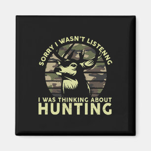 Aimant Chasseur de cerfs élans T-shirt drôle de chasse au