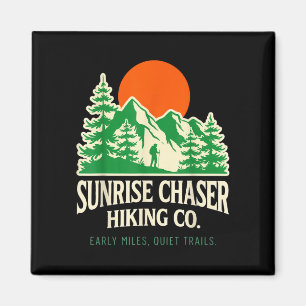 Aimant Chasseur de lever de soleil drôle randonnée montag