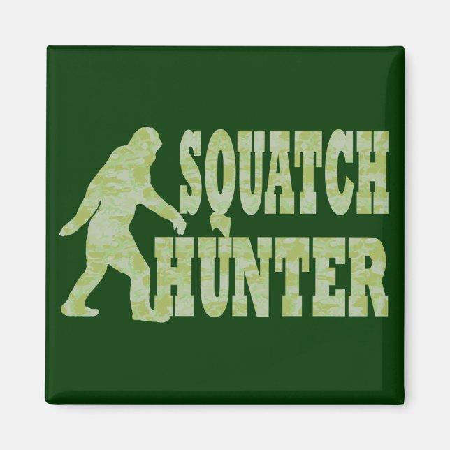 Aimant Chasseur de squatch en camouflage (Devant)