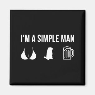 Aimant Chasseur d'homme Simple Homme de chasse de marmott