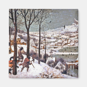 Aimant Chasseurs dans la neige, Pieter Bruegel l'Ancien