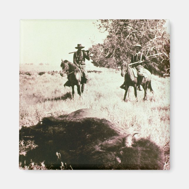 Aimant Chasseurs de bisons américains (photo de l'auteur) (Devant)