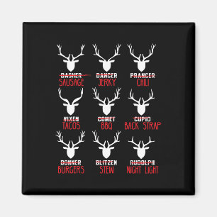 Aimant Chasseurs De Cerfs De Noël Drôle Tout Père Noël Re