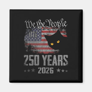 Aimant Chat 250 Ans Drapeau Américain 250e Anniversaire 4