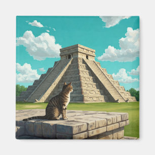 Aimant Chat à Chichen Itza Mexique Voyage