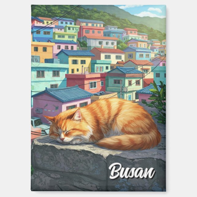 Aimant Chat à Gamcheon Village culturel Busan Travel (Recto)