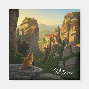 Aimant Chat à Meteora Grèce Voyage