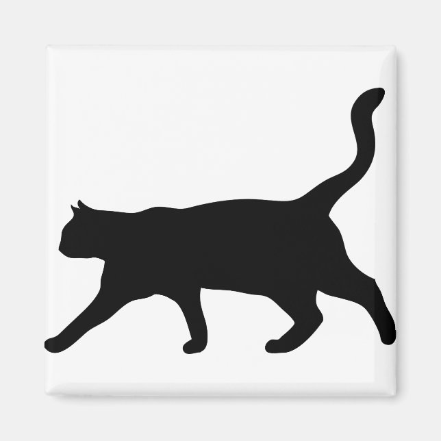 Aimant Chat Animal La Silhouette Domestique Chat Kitten (Devant)