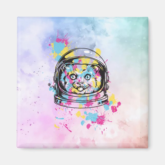 Aimant Chat Astronaute (Devant)