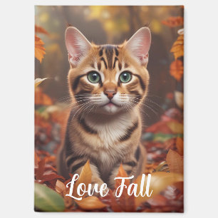 Aimant Chat Automne