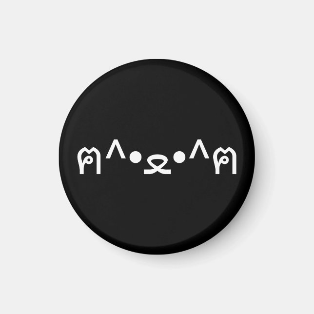 Aimant Chat avec Paws Emoticon ฅ^ ・ ・^ฅ Kaomoji Japonais (Devant)