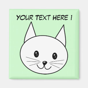 Aimant Chat blanc