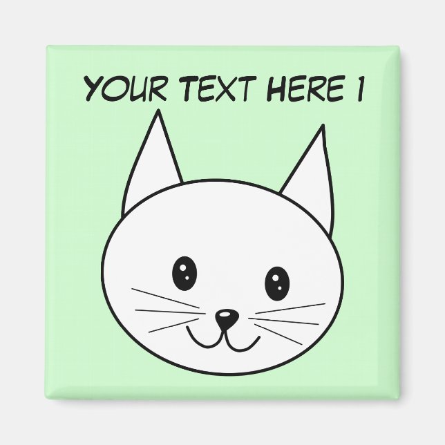 Aimant Chat blanc (Devant)