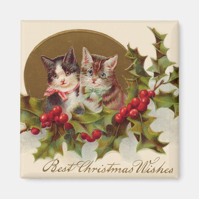Aimant Chat Chaton Holly Winterberry (Devant)