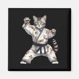 Aimant Chat Chaton Kitty Karaté Taekwondo Boxe pieds-poin