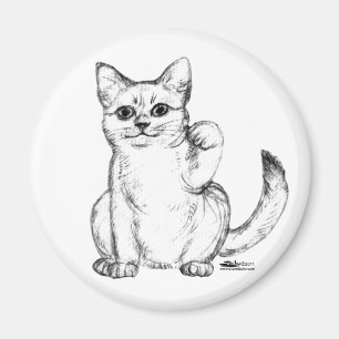 Aimant Chat Chaton Maneki Neko qui Invite