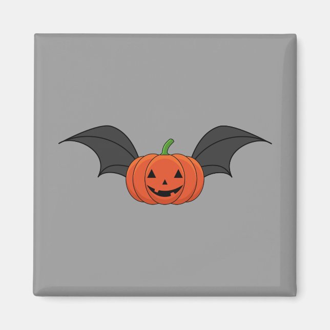 Aimant Chat Citrouille d'Halloween (Devant)