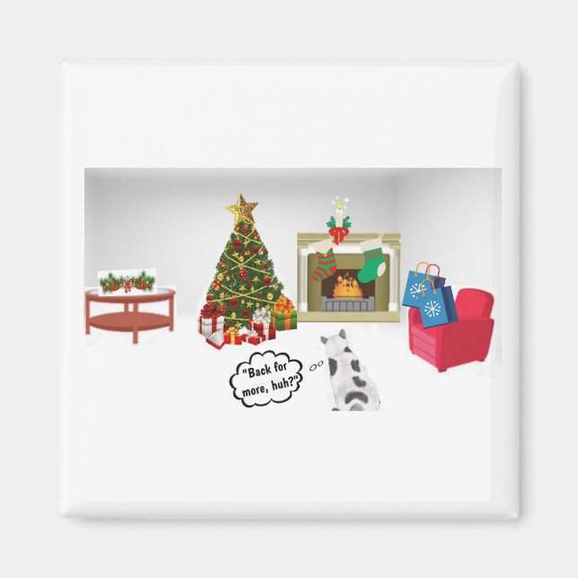 Aimant Chat contre arbre (Devant)